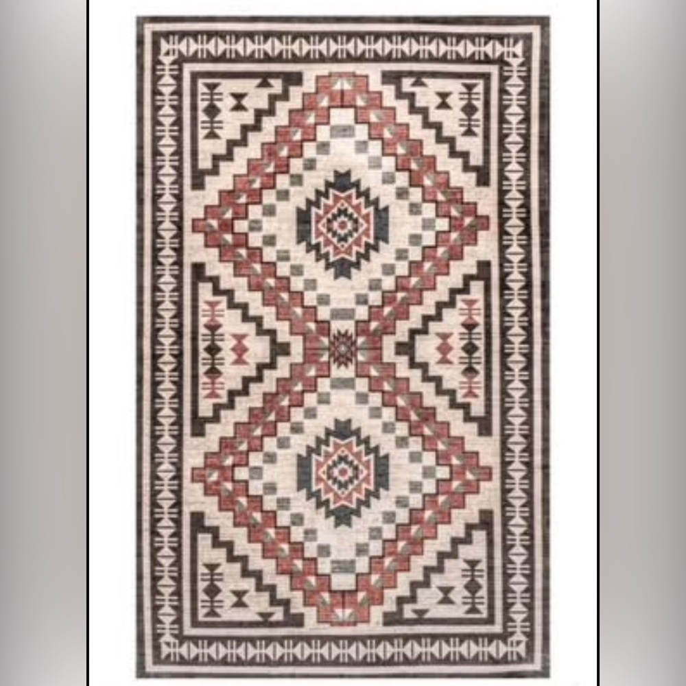 NEW NuLOOM Leighton Machine Washable Southwestern Medallion Area Rug - 9’X12’